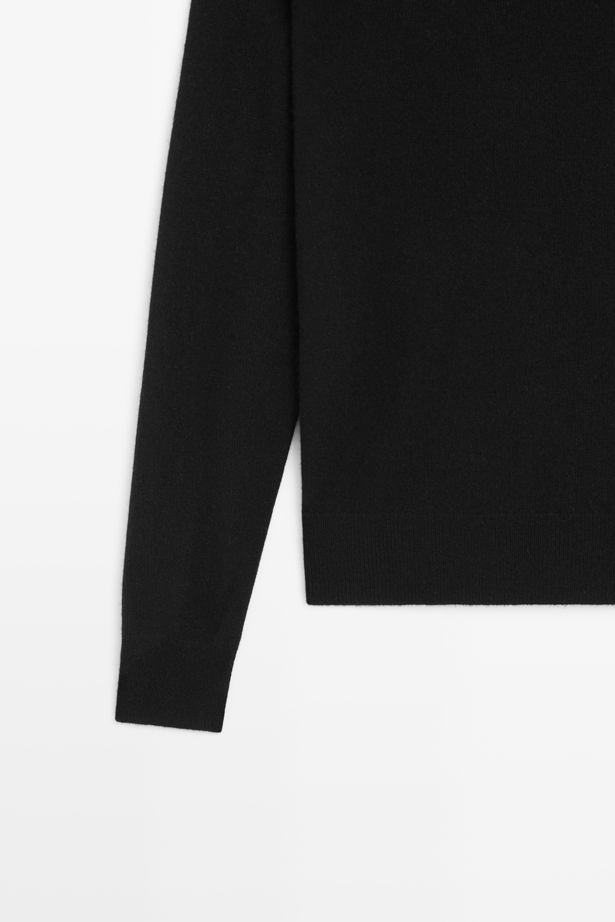 Wool blend knit turtleneck sweater