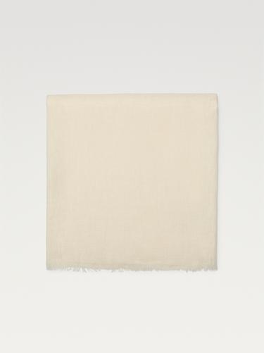 Zara Plain 100% linen scarf - Ecru