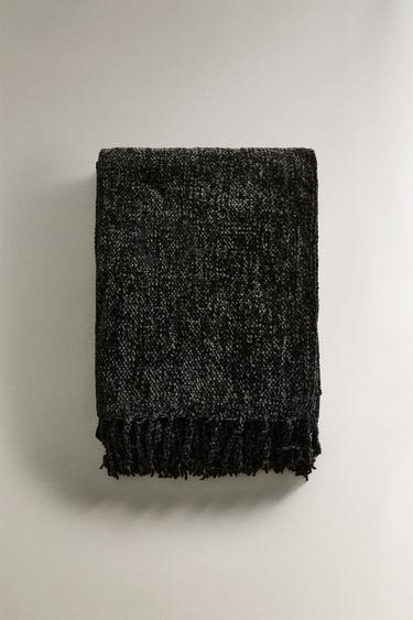 CHUNKY CHENILLE THROW - Anthracite grey by Zara