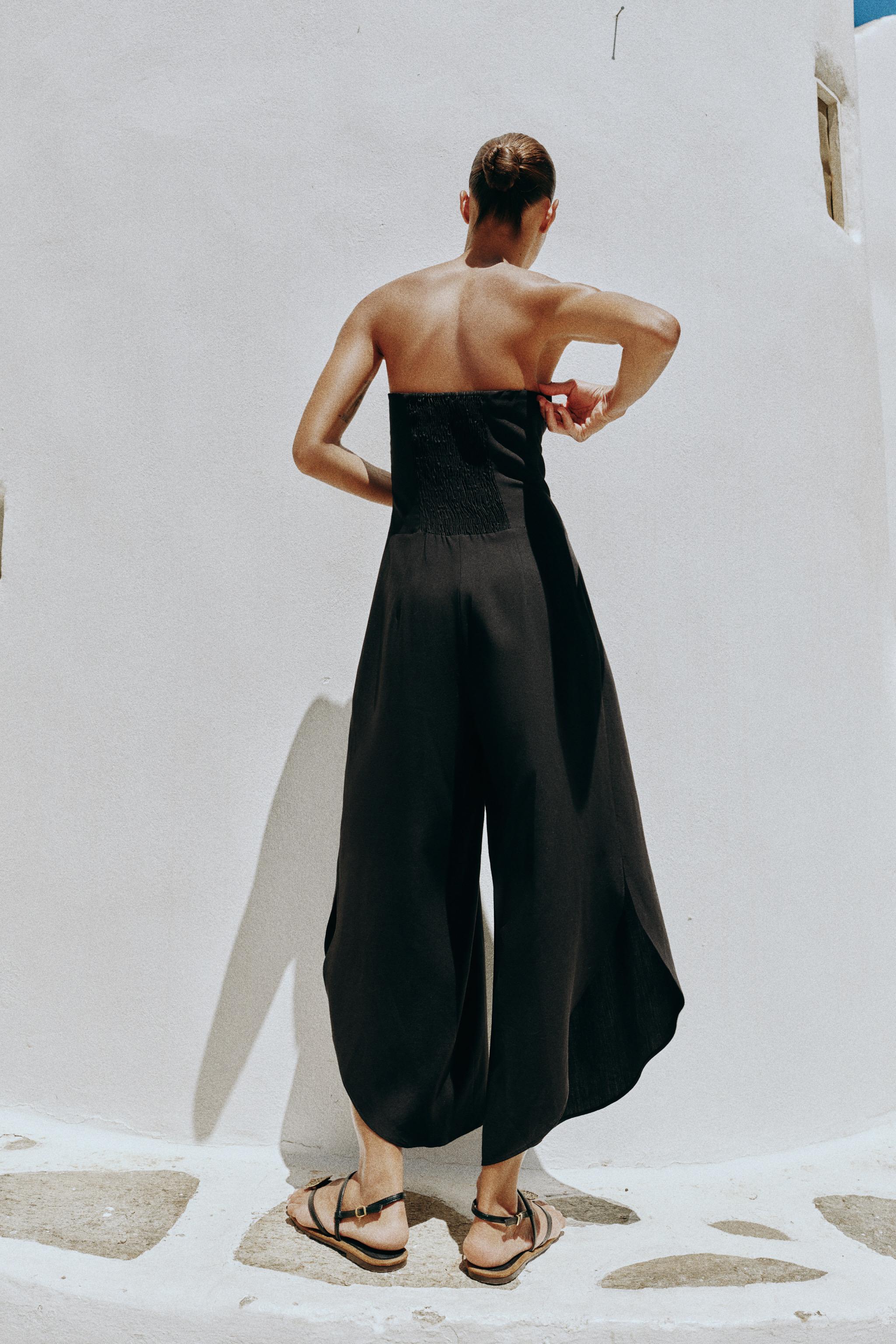 Zara MIDI STRAPLESS JUMPSUIT — фото 7