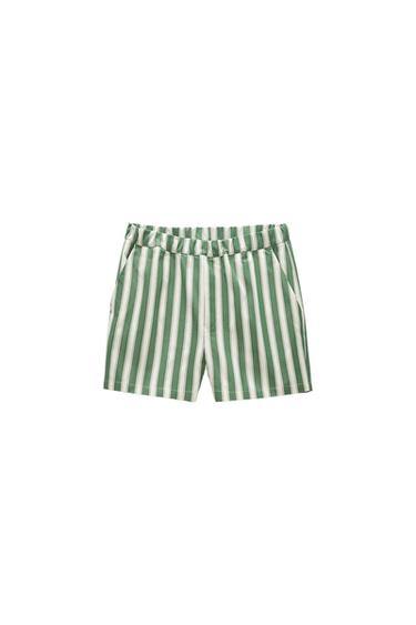 STRIPED BERMUDA SHORTS X JAVIER S. MEDINA
