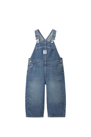 Zara LONG DENIM OVERALLS - Mid-blue - Image 0