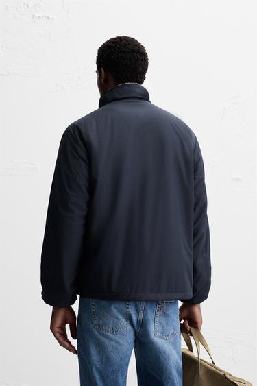 BLOUSON TECHNIQUE EN MATIÈRES VARIÉES - Bleu de Zara - Image 2