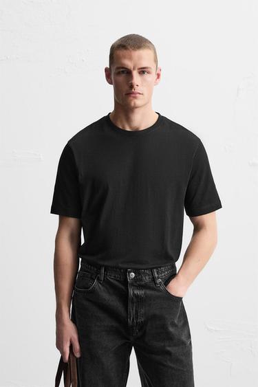 CAMISETA BÁSICA MEDIUM WEIGHT - Negro de Zara