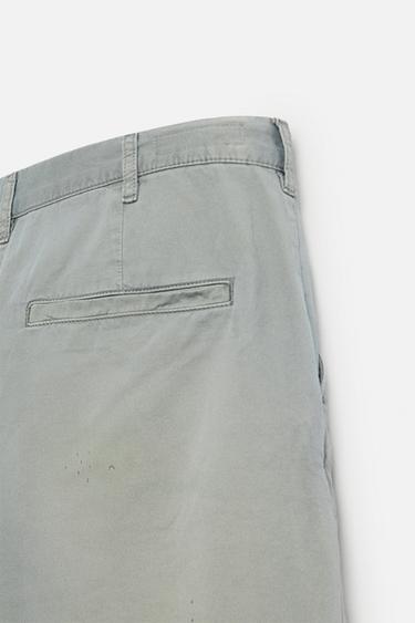 PANTALON CHINO IMPRIMÉ EFFET VINTAGE - Gris de Zara - Image 10