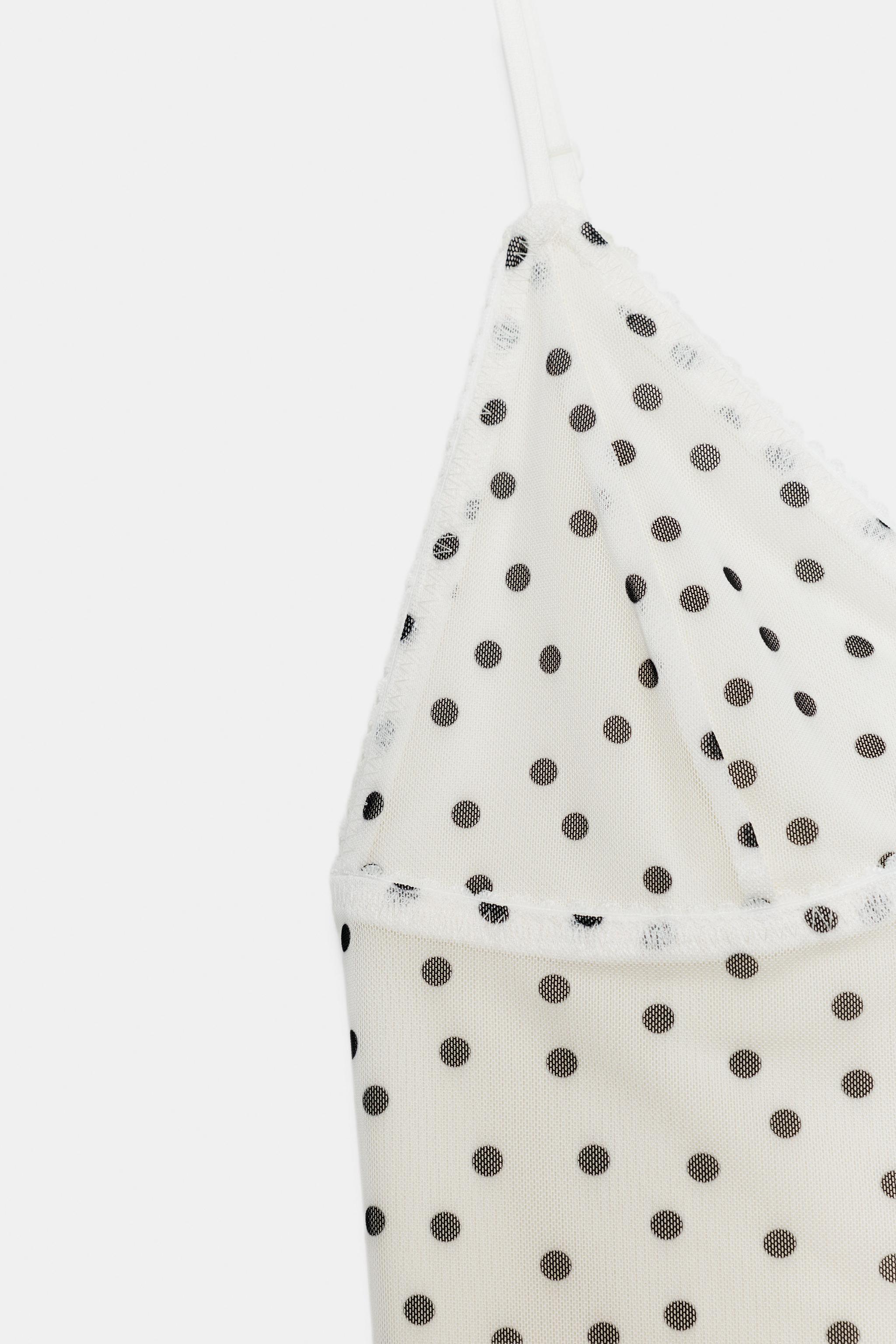 Женские топы Zara ANIMAL PRINT TULLE TOP — фото 11