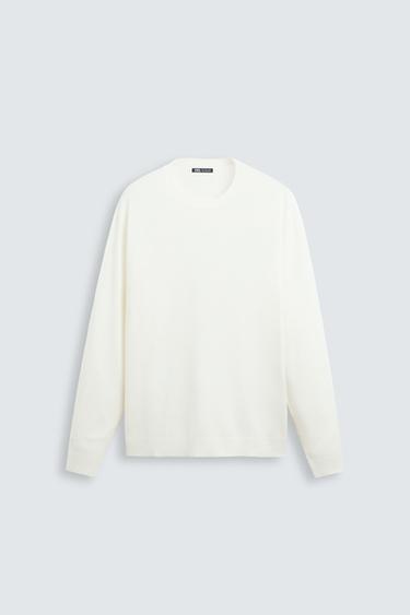 BASIC VISCOSE BLEND SWEATER - Oyster-white by Zara