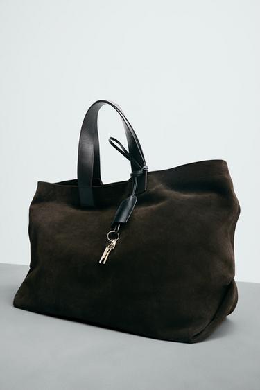 КОЖАНАЯ СУМКА-ШОПЕР - LIMITED EDITION — КОРИЧНЕВЫЙ от Zara