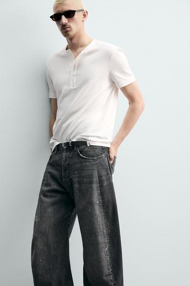 BARREL FIT JEANS WITH TWISTED SEAMS - Charcoal by Zara - Image 5