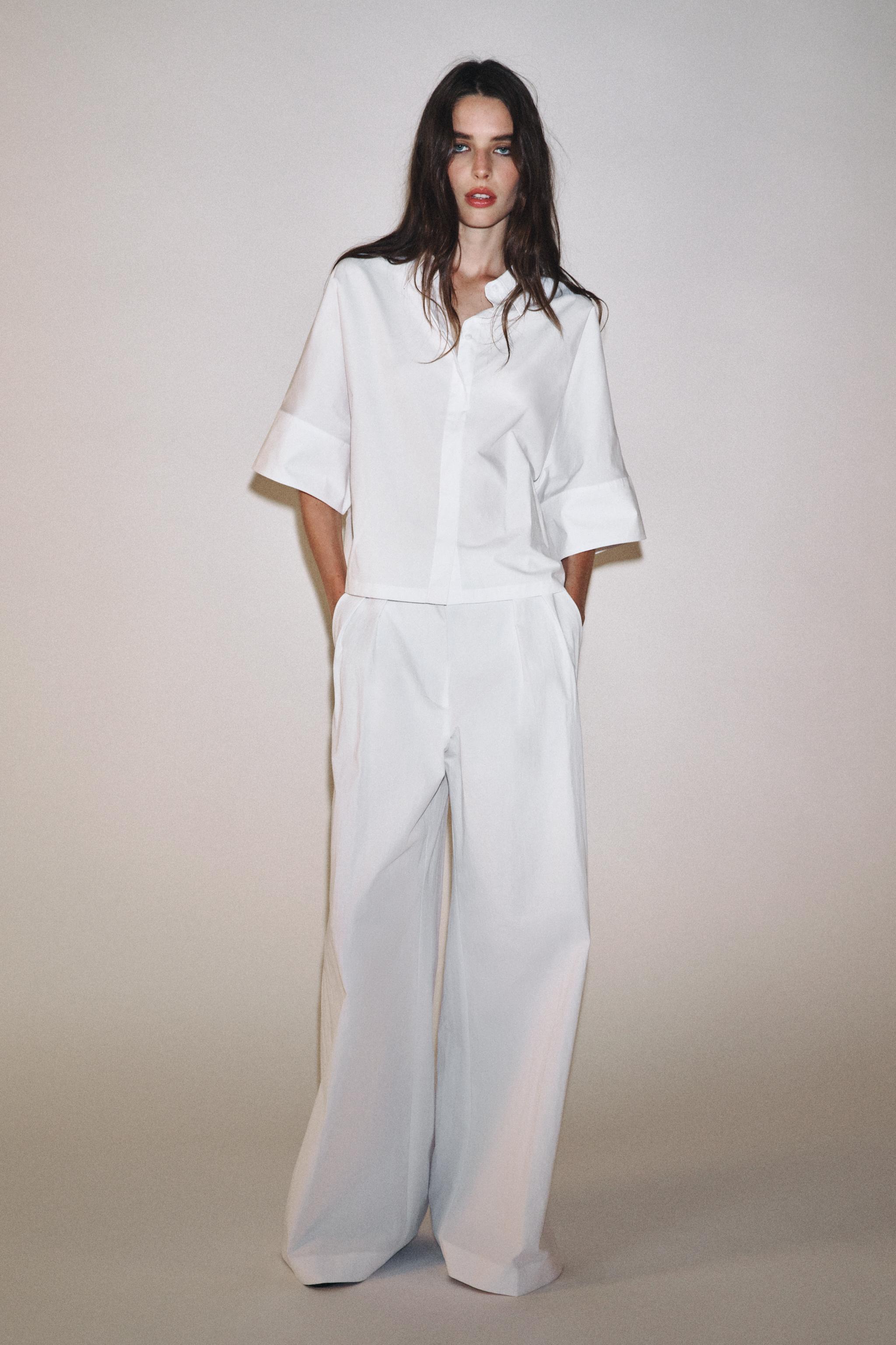 ZW COLLECTION POPLIN SHIRT - White | ZARA United States