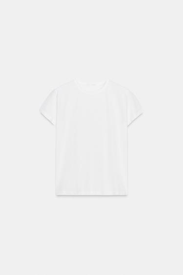 T-SHIRT REGULAR DÉCHIRURES - Blanc de Zara - Image 5