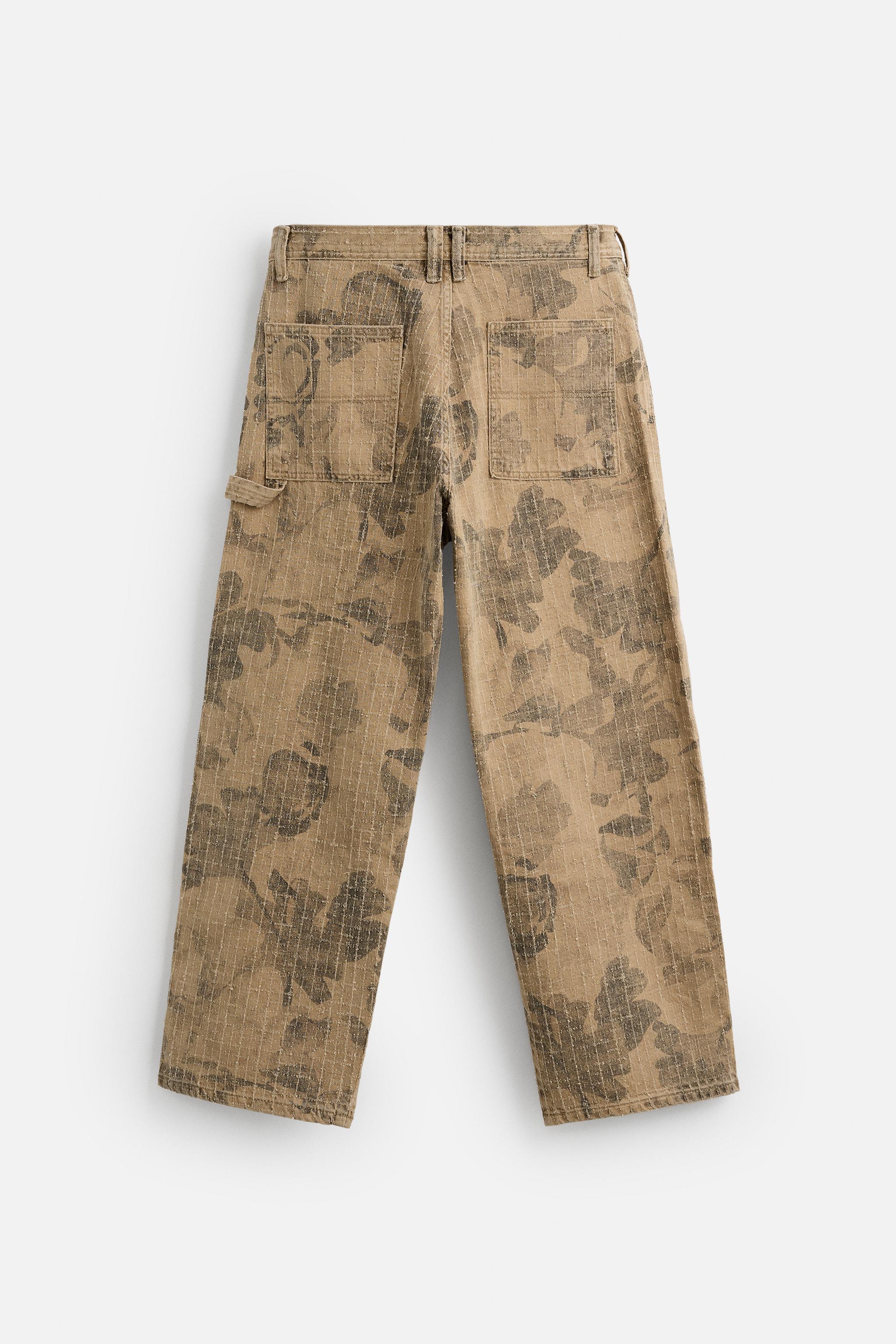 BAGGY FIT CARPENTER JEANS - camel | ZARA Australia