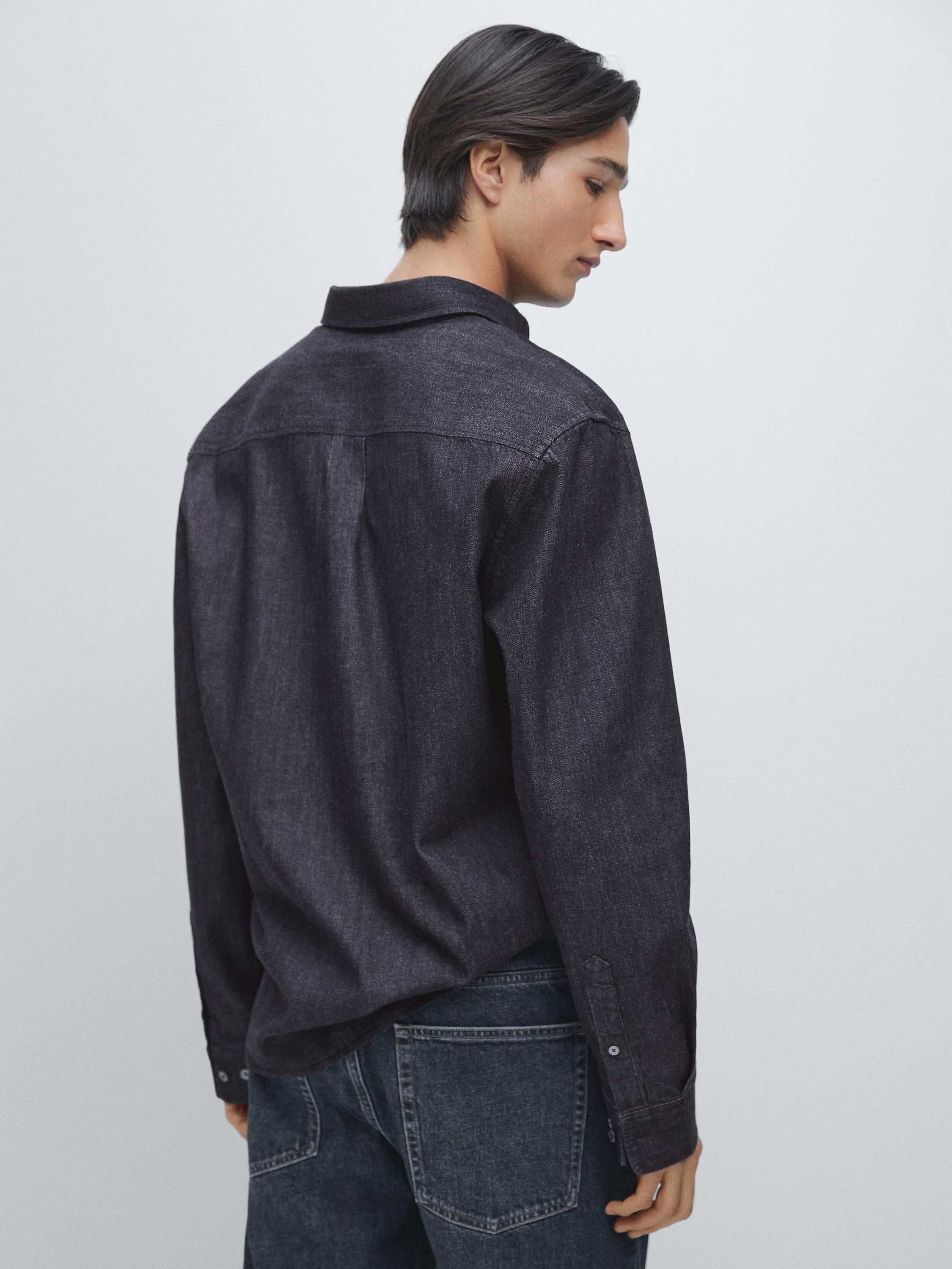 Regular fit denim shirt