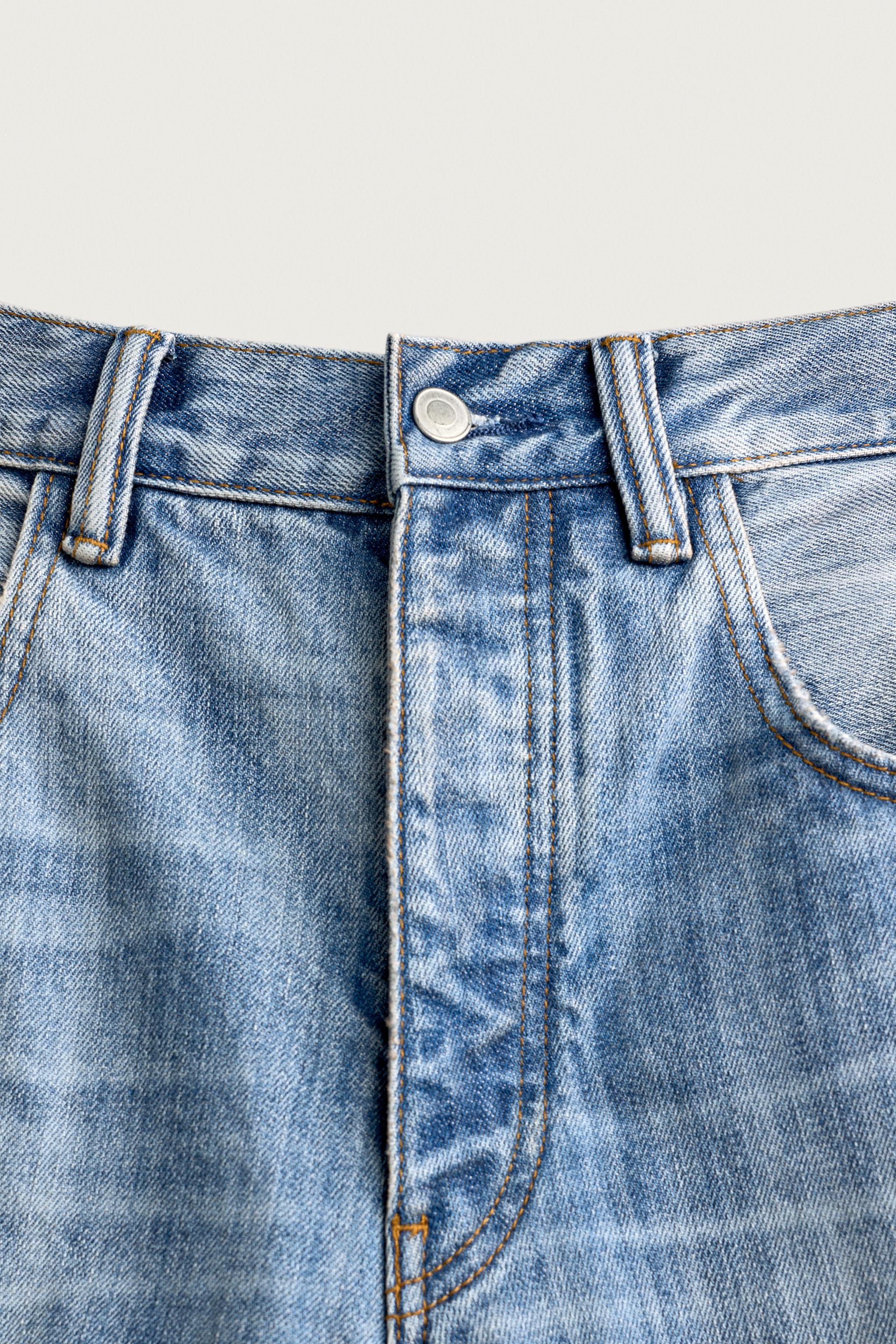 RIPPED BAGGY FIT DENIM SHORTS