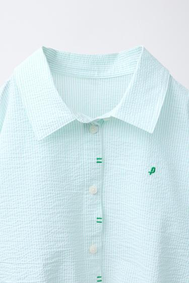 CHEMISE À RAYURES PENN © - Vert / Écru de Zara - Image 2