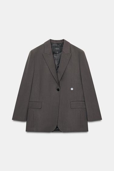ZW COLLECTION OVERSIZE BLAZER - Dark grey by Zara