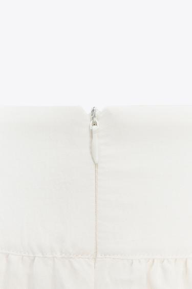 JUPE MI-LONGUE À IMPRIMÉ TROPICAL - Écru / Bleu de Zara - Image 6