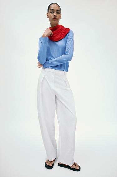 BASIC FINE KNIT JUMPER - Blue marl by Zara - Image 0