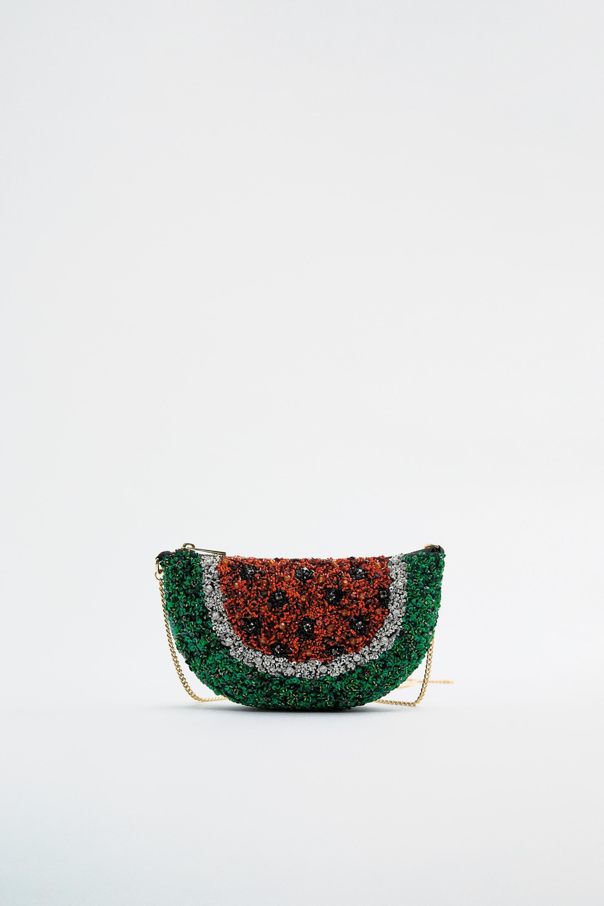 Zara cheapest Sequin Watermelon Crossbody Bag New