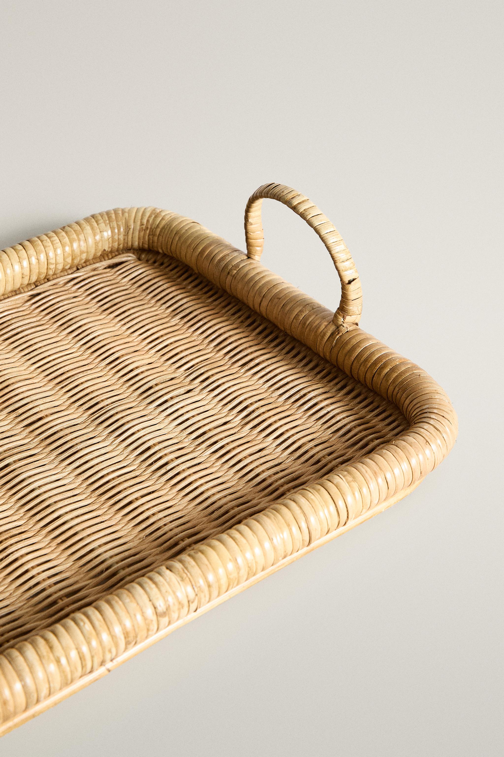 RECTANGULAR RATTAN TRAY