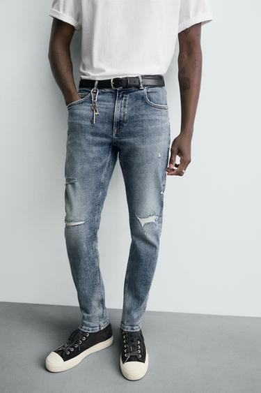 SKINNY FIT JEANS - Mid-blue by Zara
