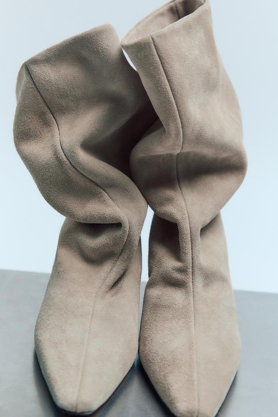 zara grey ankle boots