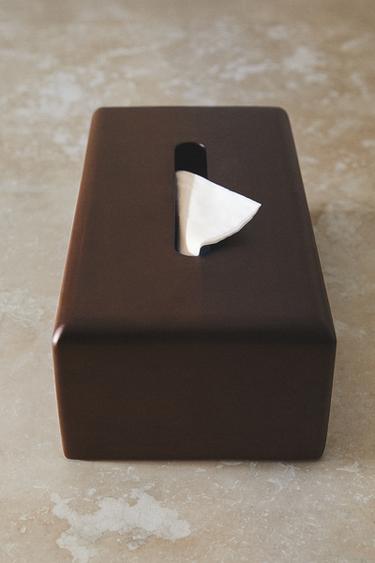 WOODEN TISSUE BOX — Light beige 1