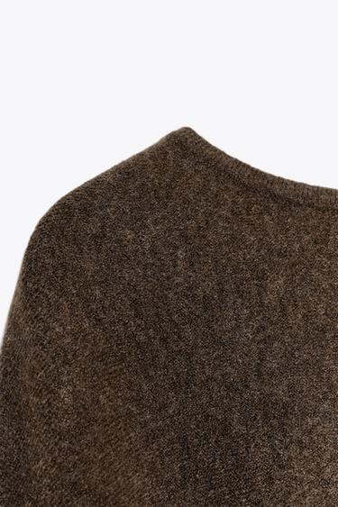 KNIT CAPE - Brown by Zara - Image 3