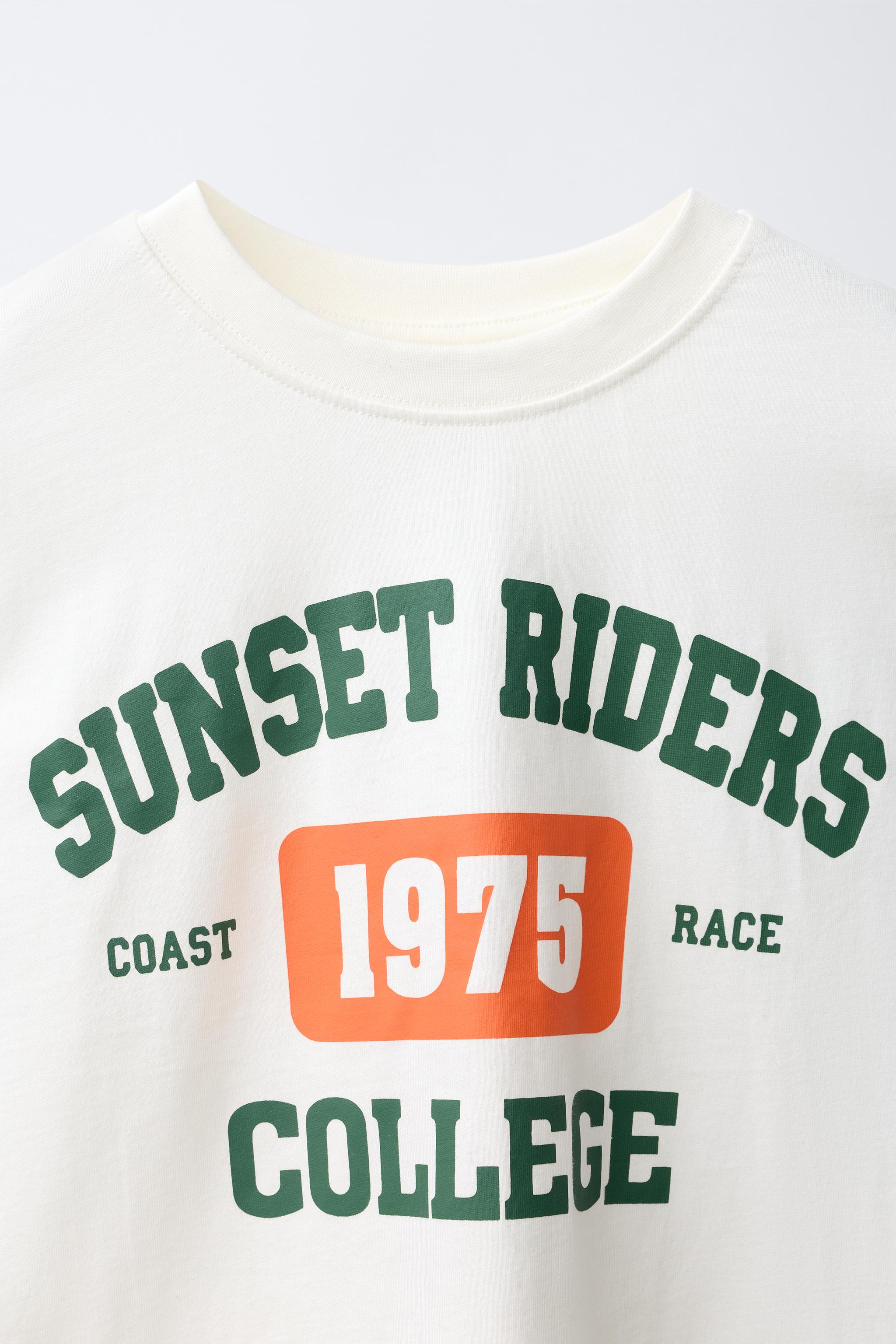 VARSITYプリントTシャツ - ホワイト | ZARA Japan / 日本
