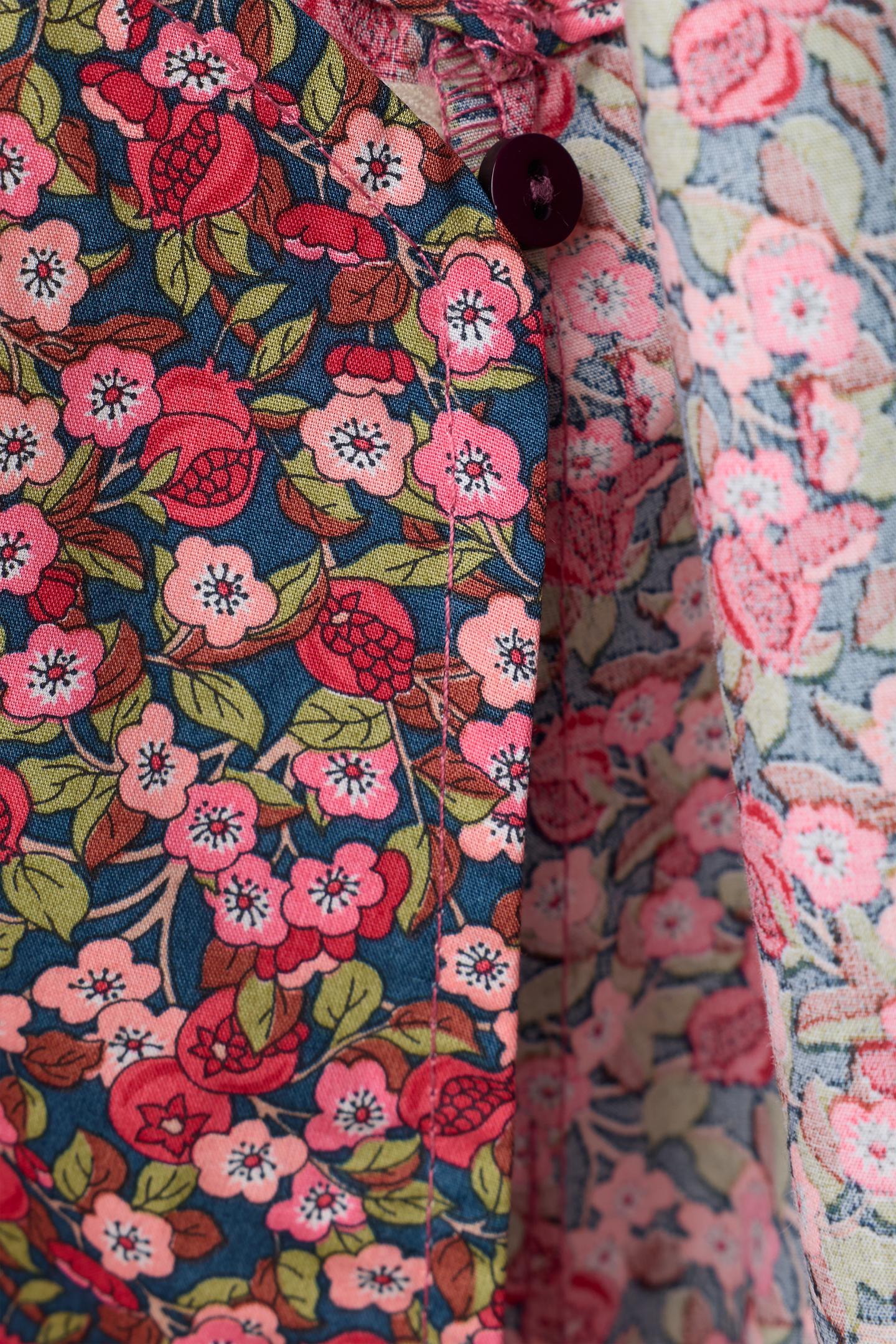 Детский комбинезон Zara Floral Print Romper Made with Liberty Fabric, цвет: Розовый — фото 4