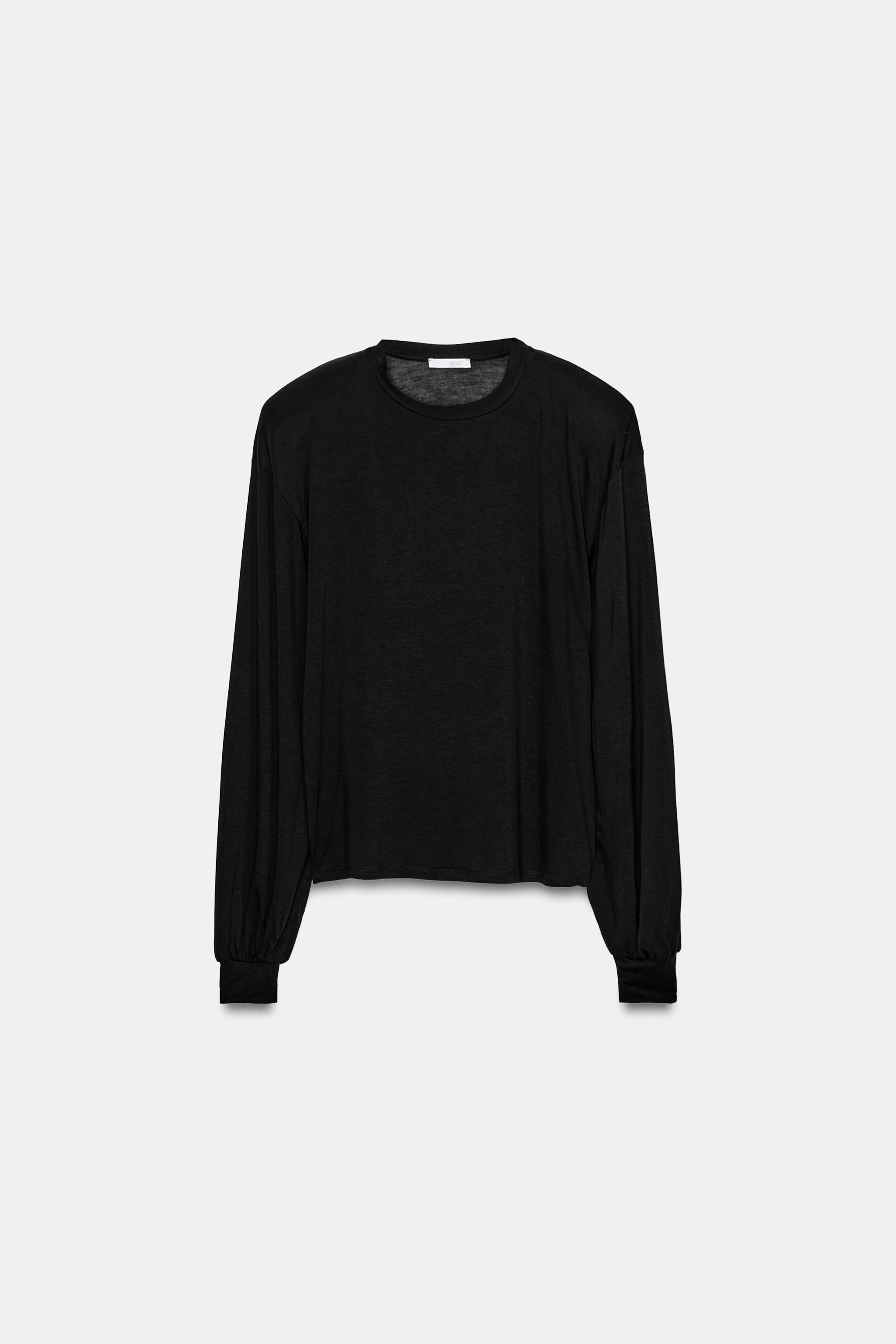 FLOWY SHOULDER PAD T-SHIRT