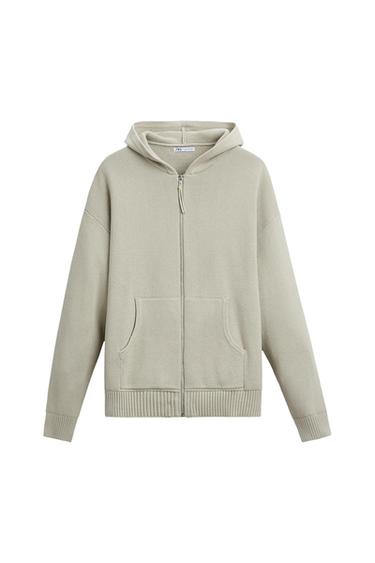 KNIT CARDIGAN WITH HOOD