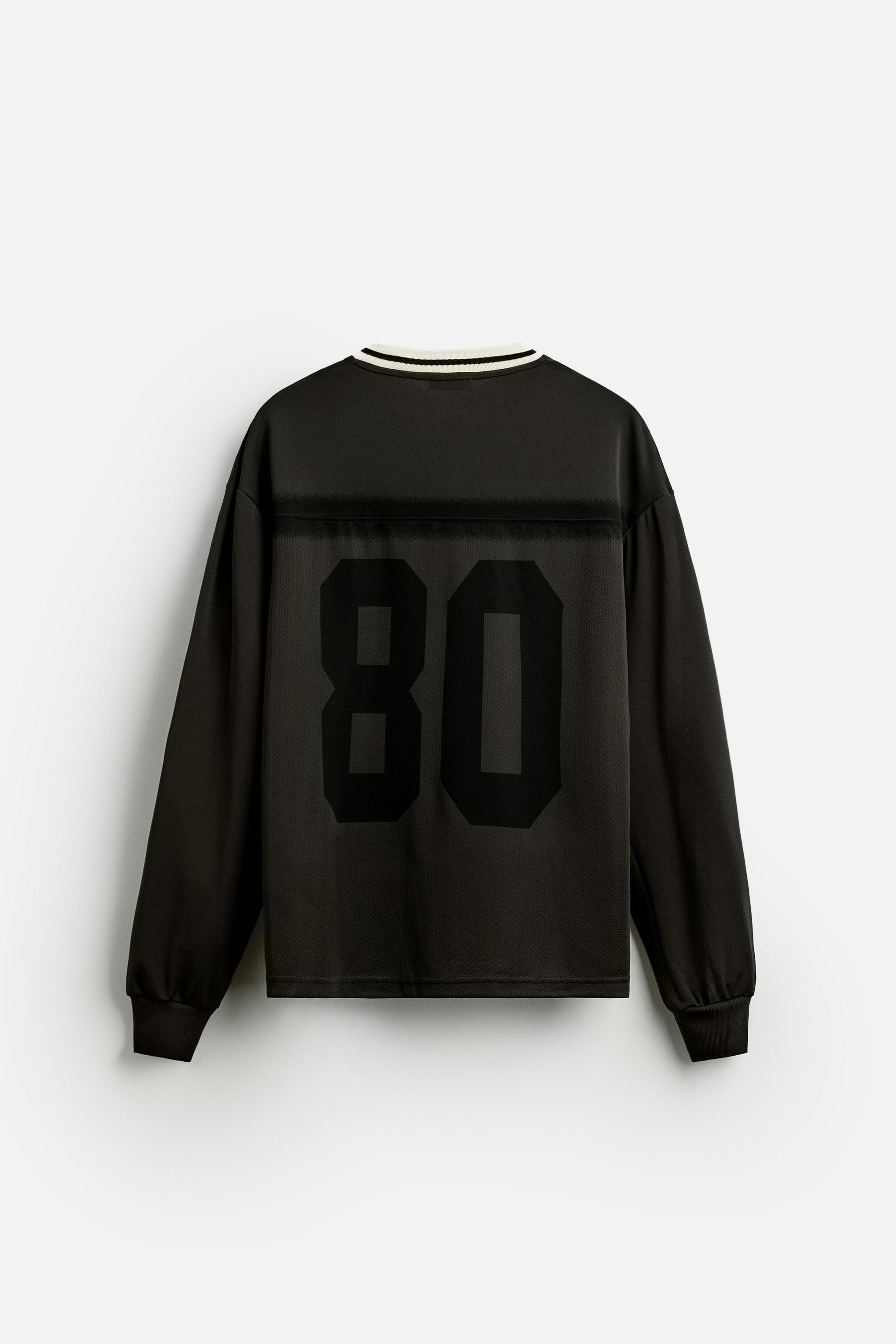 RETRO FOOTBALL T-SHIRT - Black | ZARA Australia