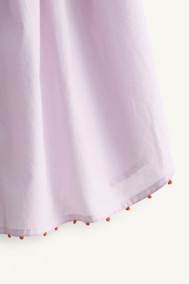 LIMITED EDITION EMBROIDERED DRESS - Light mauve by Zara - Image 8