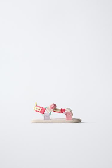 Zara STRAP SANDALS - Pink