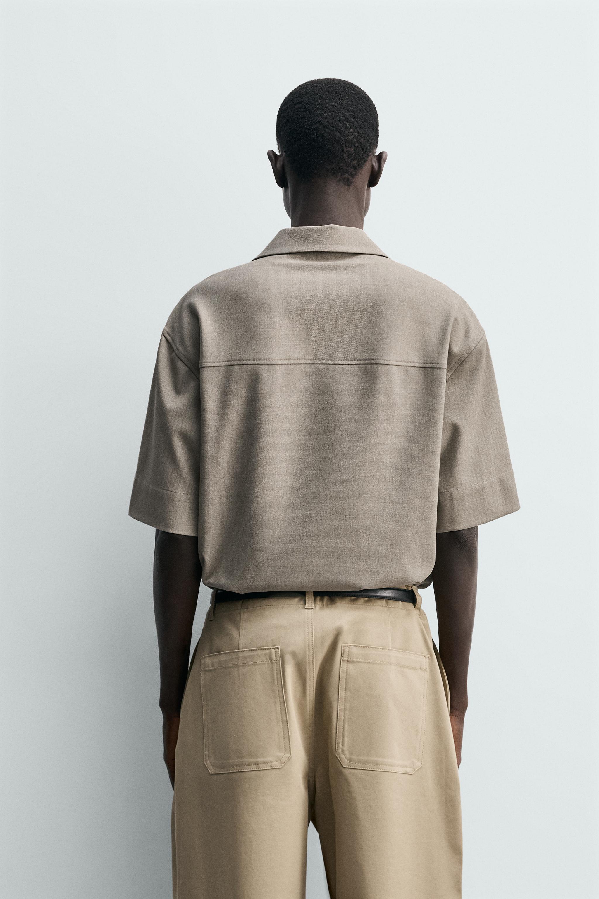 Мужские рубашки Zara TECHNICAL ZIP POLO SHIRT — фото 3