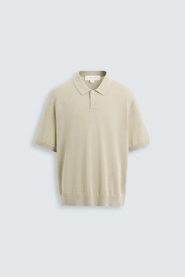 POLO PUNTO SEDA - LINO - Beige de Zara