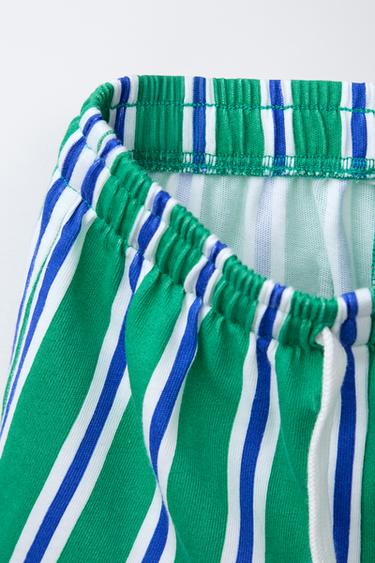 STRIPED BERMUDA SHORTS - Green by Zara - Image 3