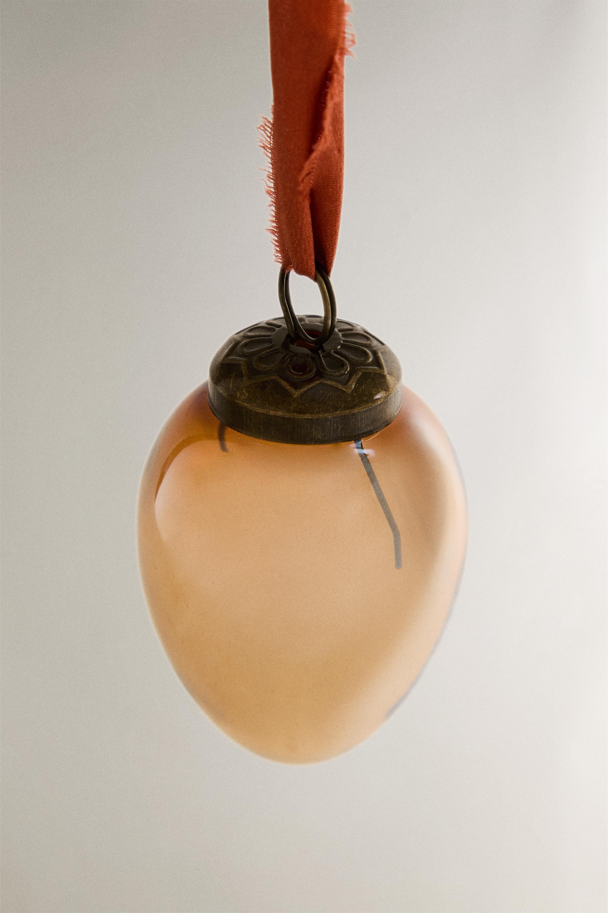 AMBER CHRISTMAS TREE ORNAMENT