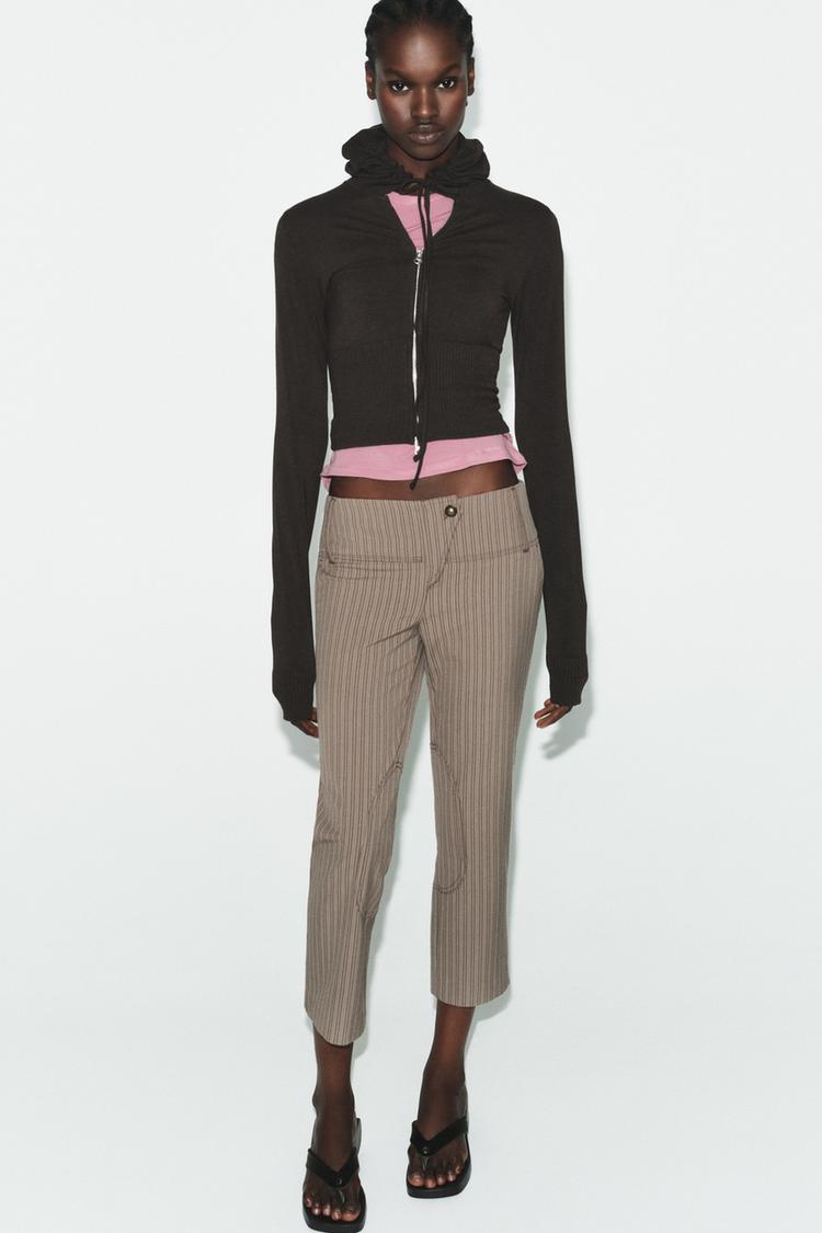 ZARA SEAMLESS CROPPED SWEATSHIRT