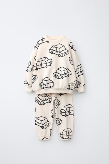 CAR JOGGER SET - Ecru by Zara - Image 0
