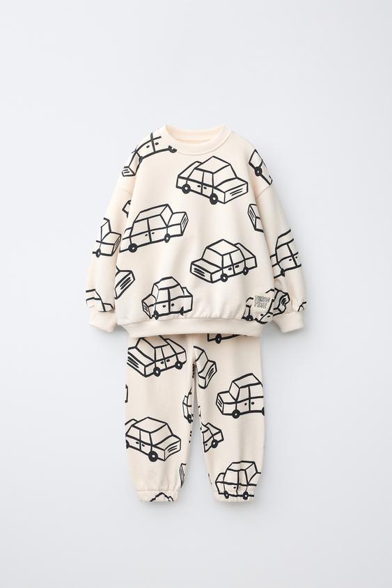 CAR JOGGER SET - Ecru by Zara - Image 0