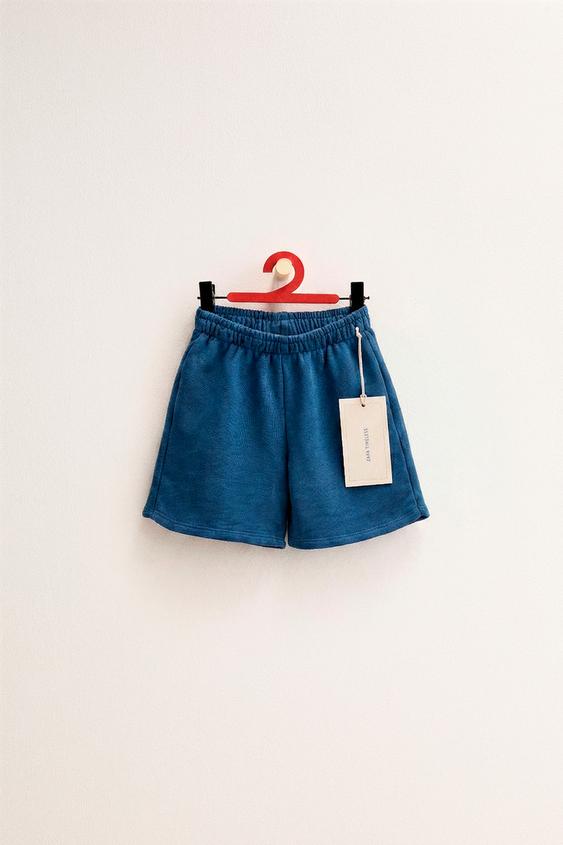 ZARA TIMELESS - BERMUDA LISA - Azul-marinho da Zara - Imagem 0