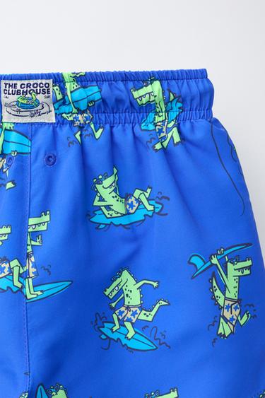 2-6 YEARS / CROCODILE SWIM SHORTS - Bluish by Zara - Image 3