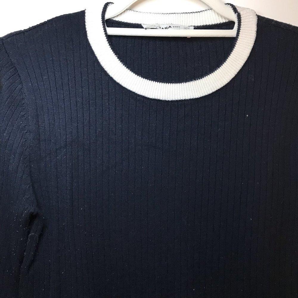 CONTRASTING RIBBED SWEATER - Image 3