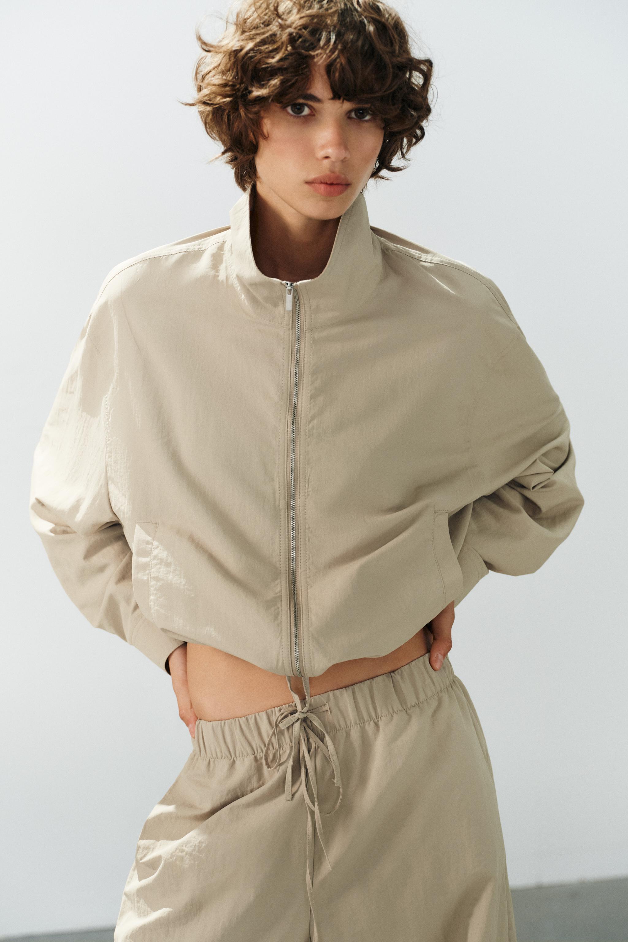 TECHNICAL FABRIC JACKET — Straw