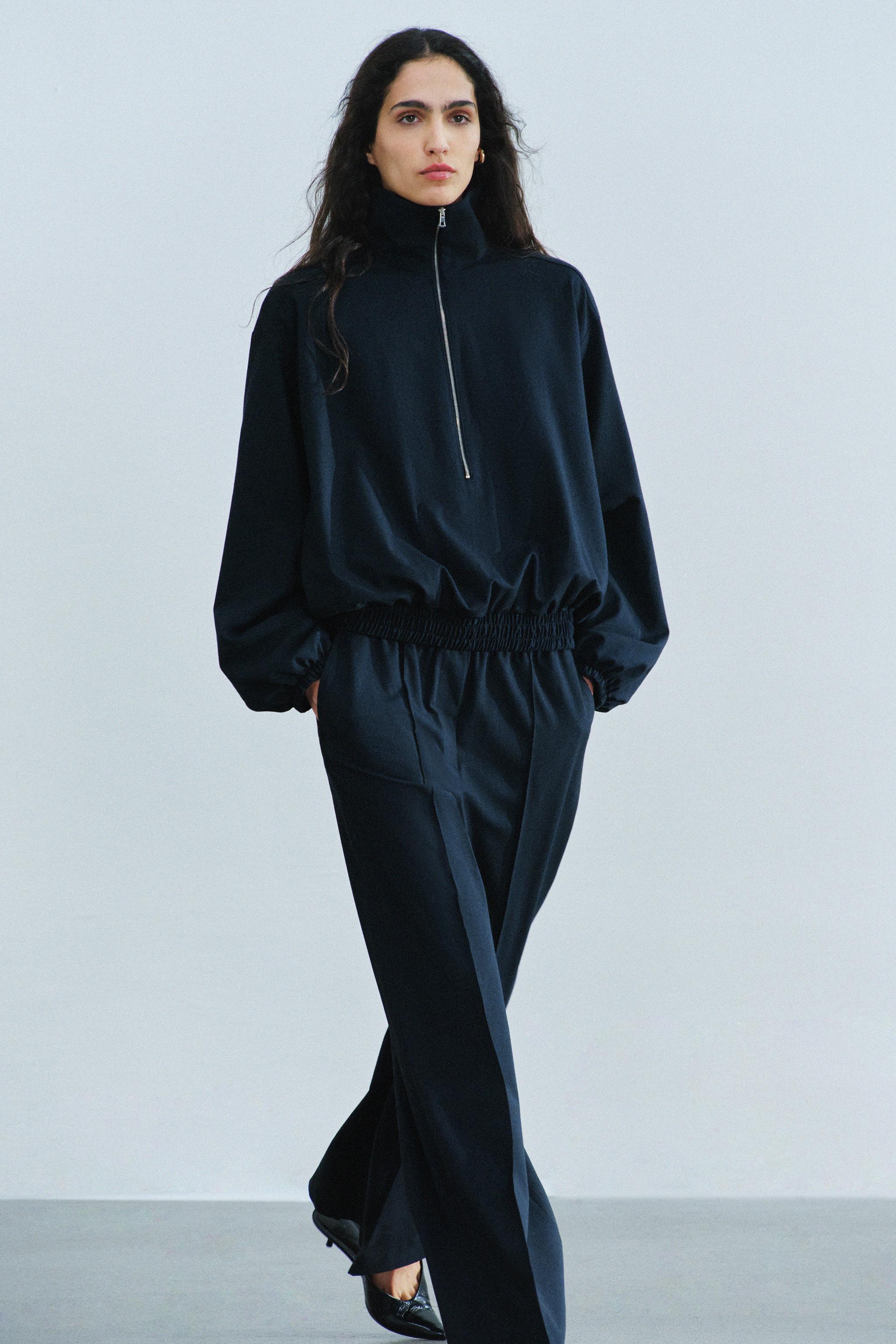 ZW COLLECTION WOOL-BLEND FLOWY PANTS