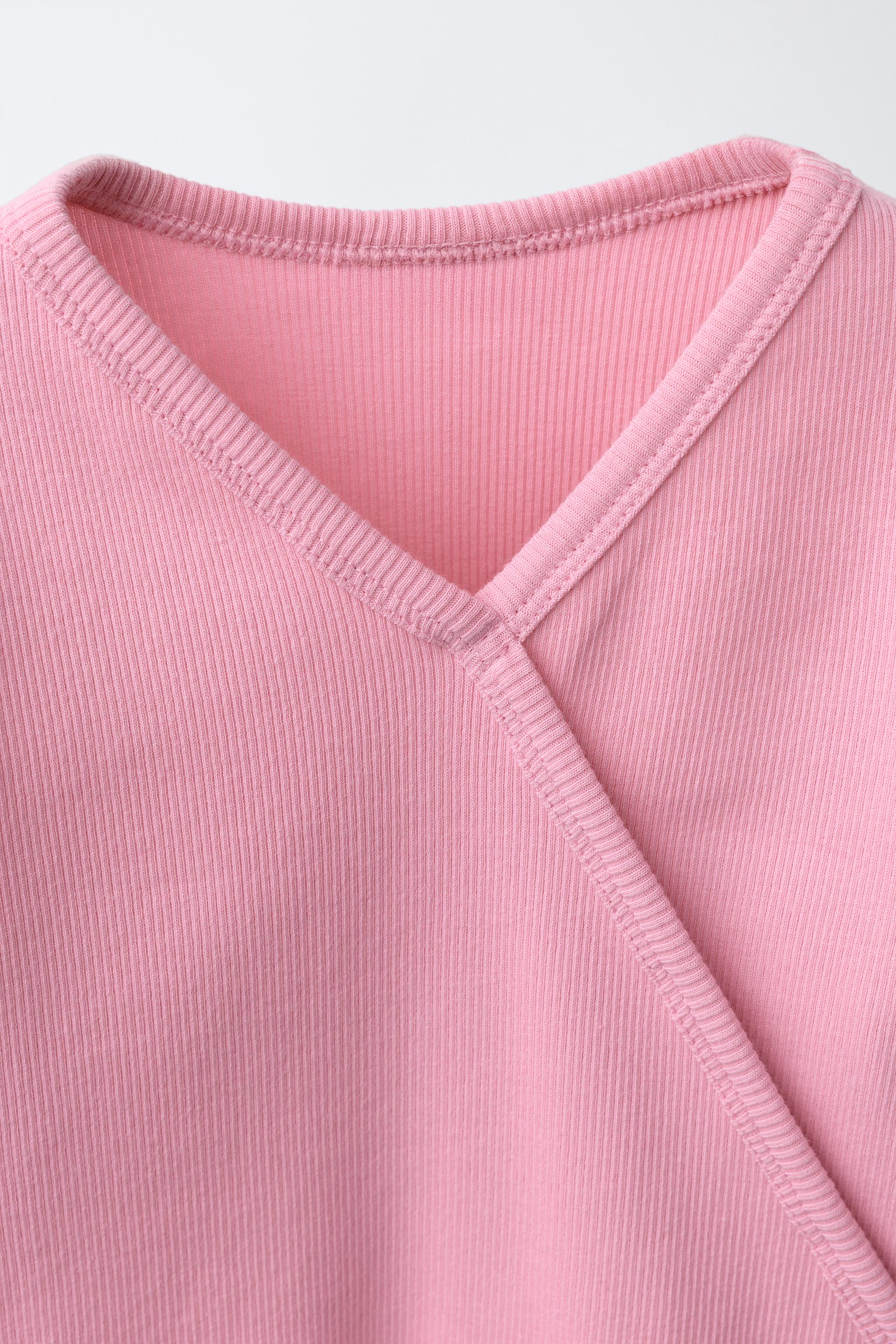 RIBBED WRAP BOW TOP