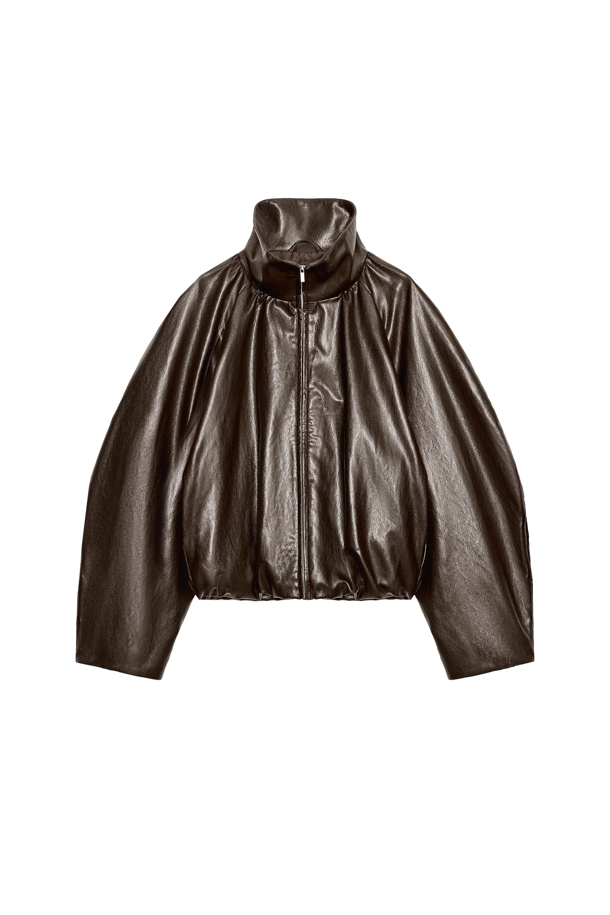 TECHNICAL FABRIC GATHERED JACKET - Mustard | ZARA United States