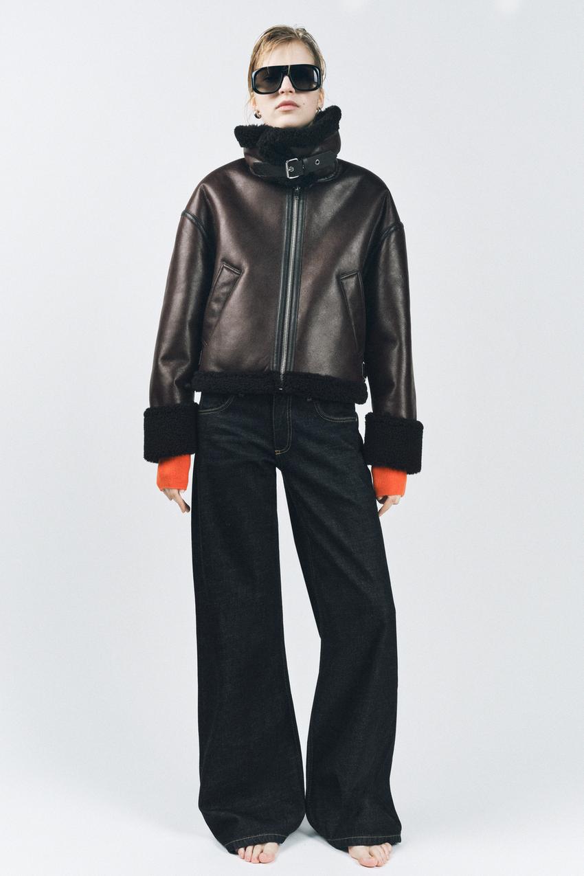 ダブルフェイスジャケット ZWコレクション - ダークボルドー | ZARA 